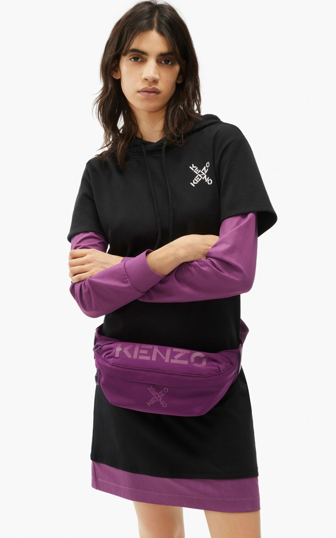 Sac Banane Kenzo Femme Sport Violette QGCJR-0517